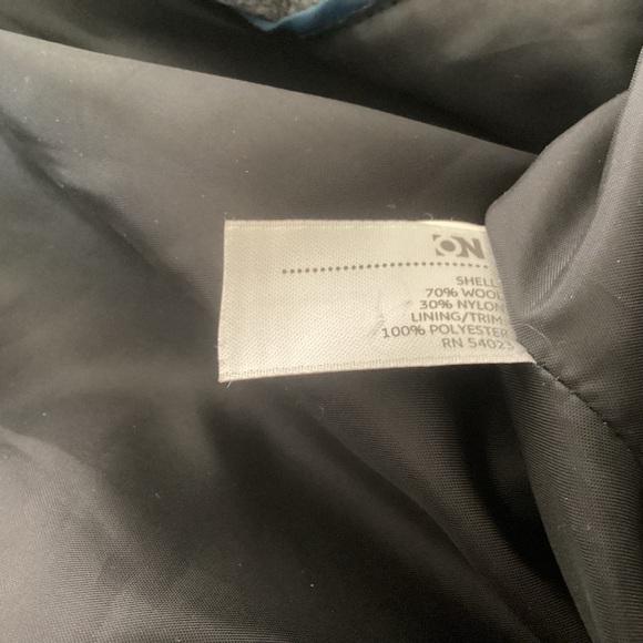 Old Navy Y2K cropped double breasted gray wool blend /epaulets pea coat Medium P - Picture 12 of 12